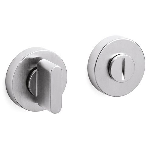 LINK WC roses, round, Ø47x10mm, w/o colour indicator, stainless steel look PVD, satin (IS)