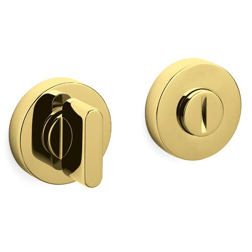 LINK WC roses, round, Ø47x10mm, w/o colour indicator, gold tone PVD, polished (ZL)
