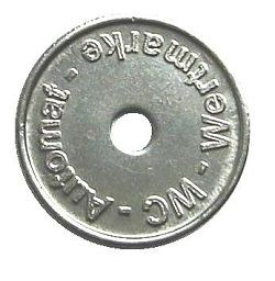 WC coin machine badge 0.20 EUR (100pcs.)