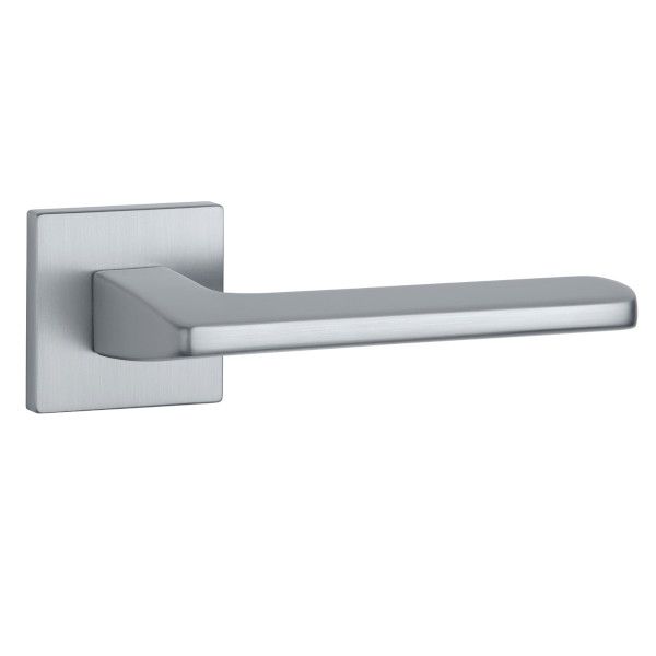 YUKA handle/rose set BAC, square rose, 7mm, chrome-plated satin