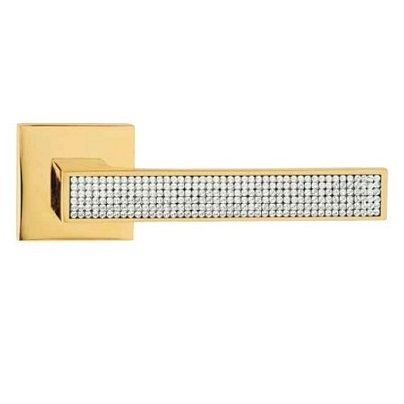 ZEN MESH käepideme komplekt rosetidega 019 BAC, kullatud messing + kristallid