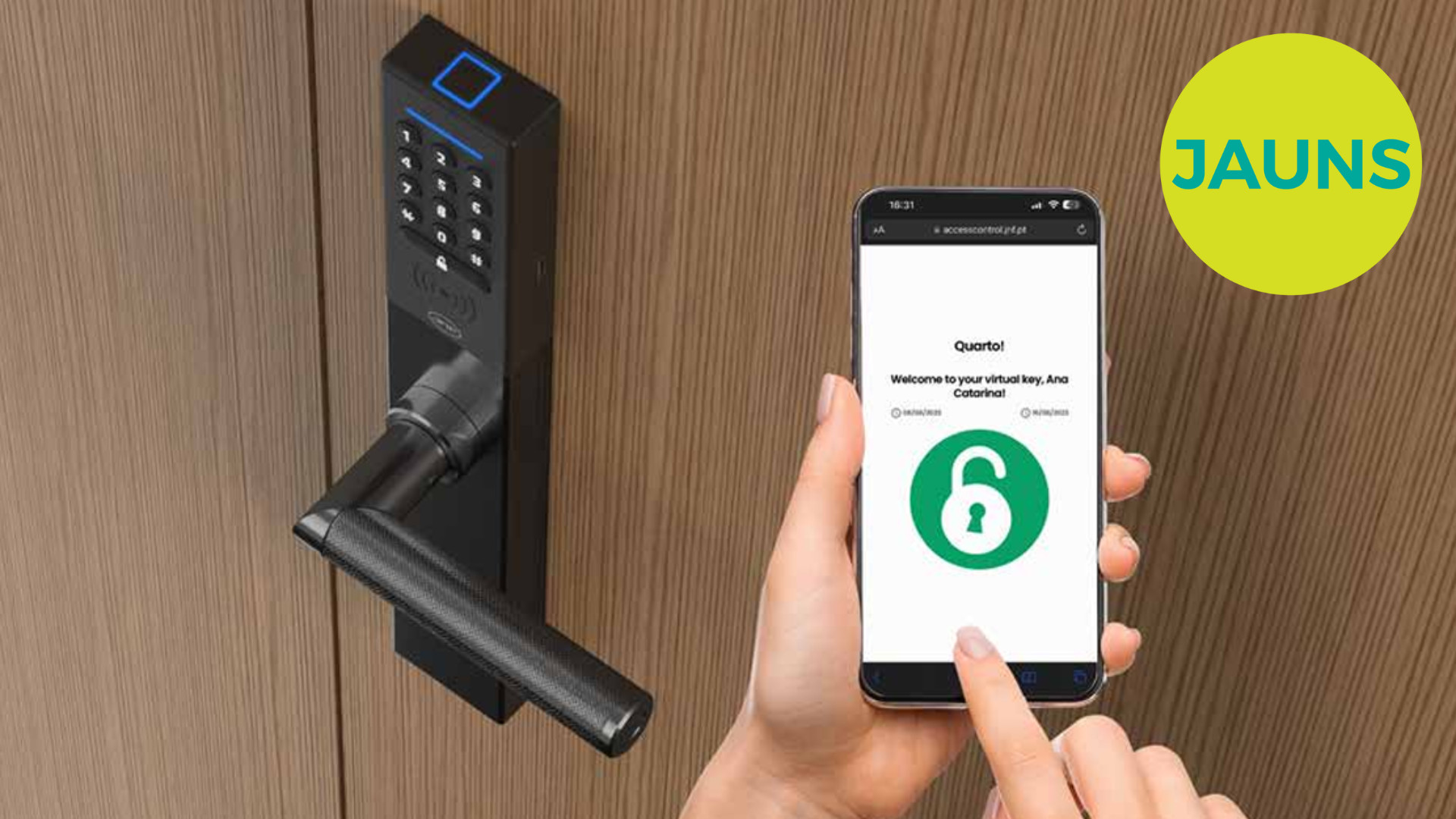 Voyager Maxim Numeric viedā durvju uzlika ar ciparu tastatūru un Bluetooth funkciju